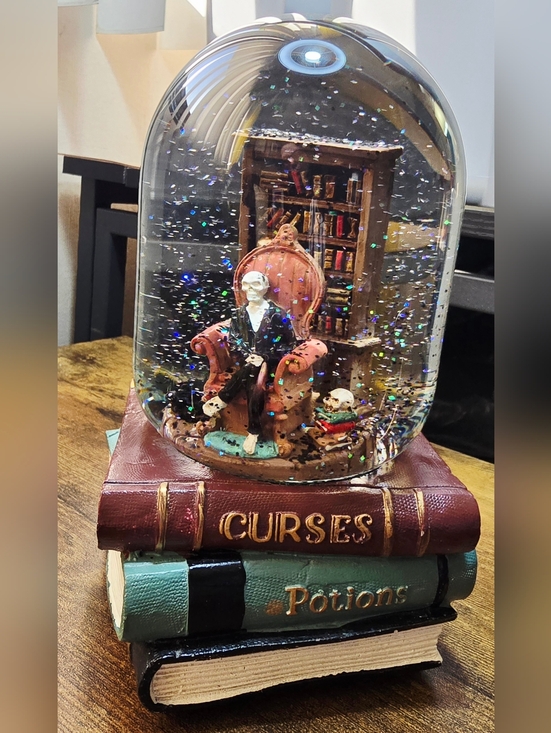 Broomstick Blvd Other - Broomstick Blvd Halloween Skeleton musical snow globe, Curses Potions Spell Book